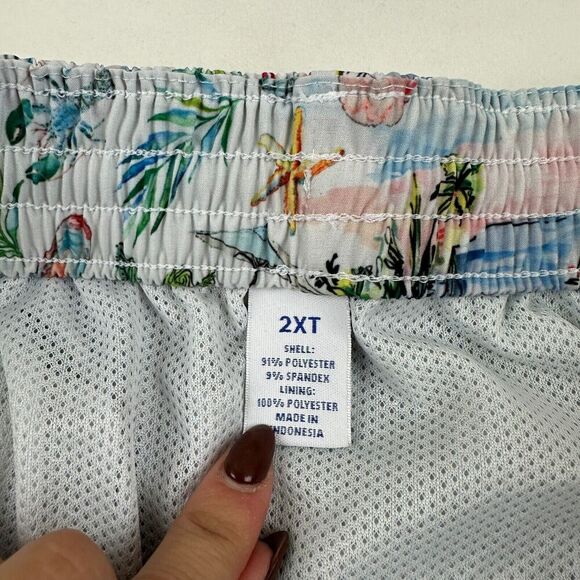 NWOT Roundtree & Yorke Caribbean Palm Lobster Starfish Swim Trunks Lined 2XT $59 - Picture 6 of 8
